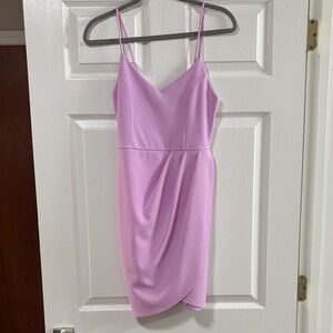 Lulu's Lavender Mini Dress with Spaghetti Straps
